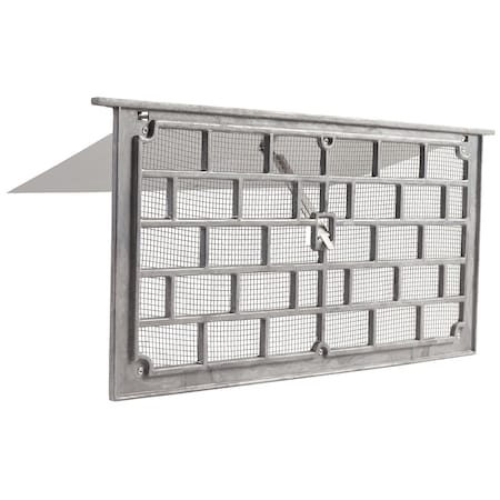 Gaf Master Flow Grill Style 16 in. x 8 in. Aluminum Foundation Vent with Lintel LW1L
